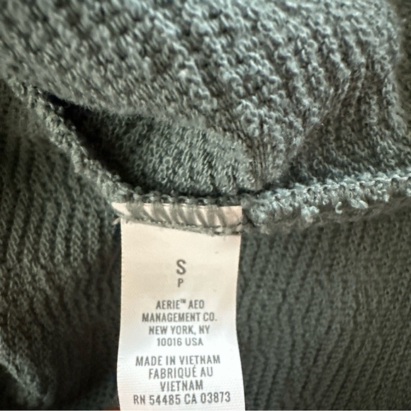 Aerie Women’s Small Vacay Everyday Oversized Sweatshirt Green Slouchy Beachy - Picture 15 of 16